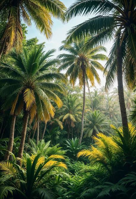 Indonesian coconut plantation